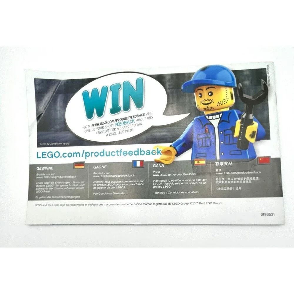 LEGO Manual only 60137 City Tow Truck Trouble Paper Instructions Motercycle